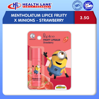 MENTHOLATUM LIPICE FRUITY X MINIONS - STRAWBERI 3.5G